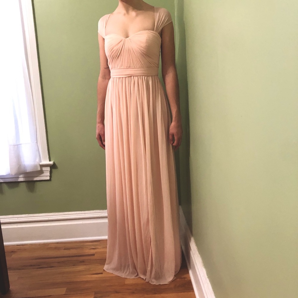 ML Monique Lhuillier gown blush